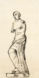 Boceto del molde de Venus de Milo, 1840-42